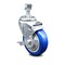 Service Caster 4 Inch Blue Polyurethane Wheel Swivel 12mm Threaded Stem Caster with Brake SCC-TS20S414-PPUB-BLUE-TLB-M1215 - alternate 1